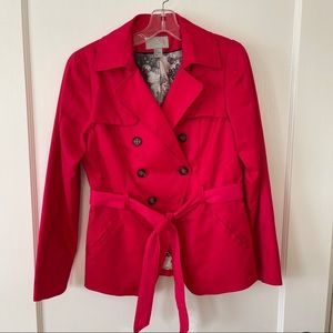 H&M pink fuchsia trench coat